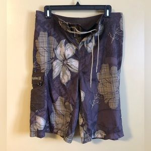 Hurley Adjustable Drawstring Waist Swim Trunks Board shorts Medium